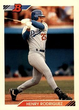 #108 Henry Rodriguez - Los Angeles Dodgers - 1992 Bowman Baseball