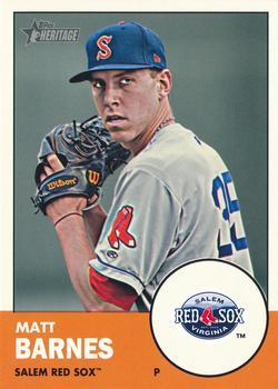 #108 Matt Barnes - Salem Red Sox - 2012 Topps Heritage Minor League Baseball
