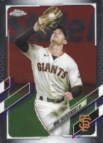 #108 Mike Yastrzemski - San Francisco Giants - 2021 Topps Chrome Baseball