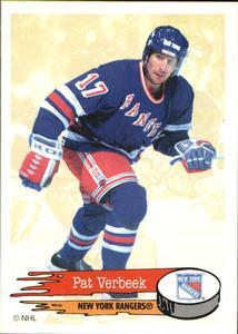 #108 Pat Verbeek - New York Rangers - 1995-96 Panini Hockey Stickers