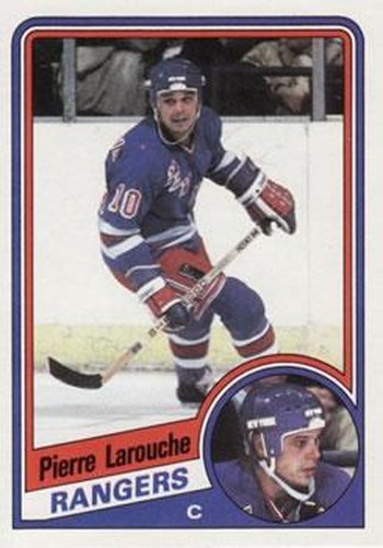 #108 Pierre Larouche - New York Rangers - 1984-85 Topps Hockey