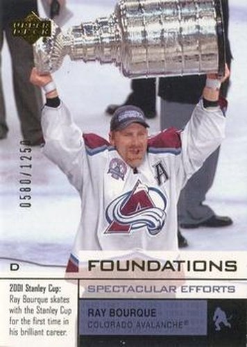 #108 Ray Bourque - Colorado Avalanche - 2002-03 Upper Deck Foundations Hockey