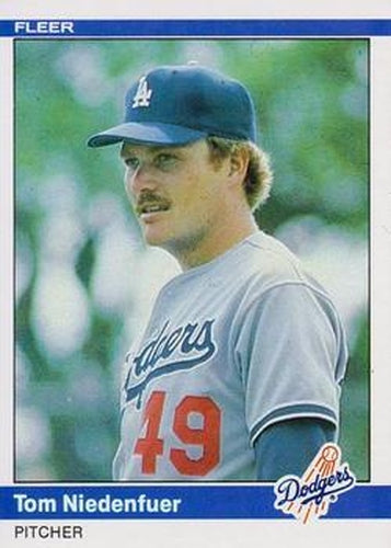 #108 Tom Niedenfuer - Los Angeles Dodgers - 1984 Fleer Baseball