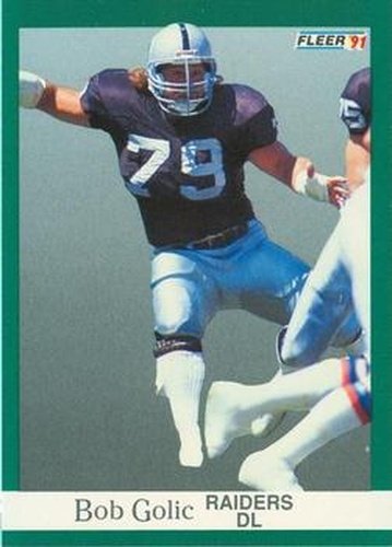 #108 Bob Golic - Los Angeles Raiders - 1991 Fleer Football