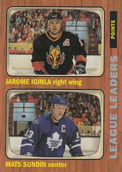 #108 Jarome Iginla / Mats Sundin - Calgary Flames / Toronto Maple Leafs - 2002-03 Topps Heritage Hockey