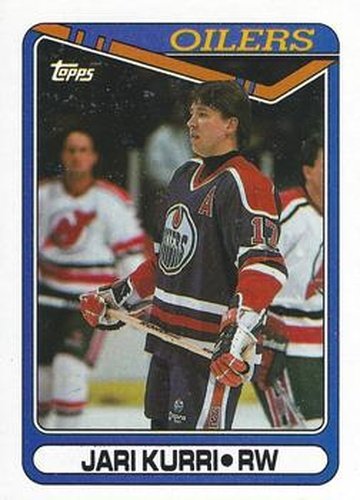 #108 Jari Kurri - Edmonton Oilers - 1990-91 Topps Hockey