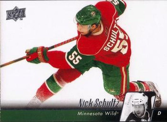 #108 Nick Schultz - Minnesota Wild - 2010-11 Upper Deck Hockey
