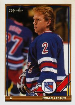 #108 Brian Leetch - New York Rangers - 1991-92 O-Pee-Chee Hockey