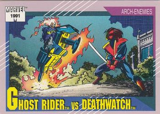 #109 Ghost Rider vs. Deathwatch - 1991 Impel Marvel Universe Series II