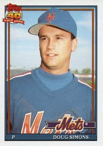 #109T Doug Simons - New York Mets - 1991 Topps Traded Baseball