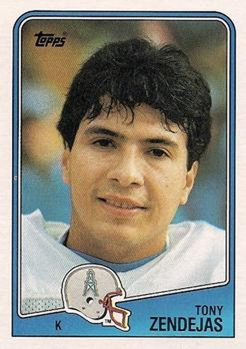 #109 Tony Zendejas - Houston Oilers - 1988 Topps Football