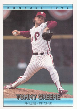 #109 Tommy Greene - Philadelphia Phillies - 1992 Donruss Baseball