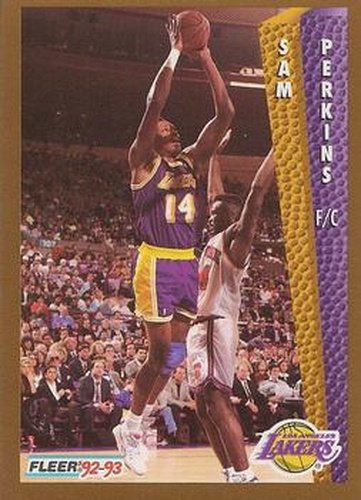 #109 Sam Perkins - Los Angeles Lakers - 1992-93 Fleer Basketball