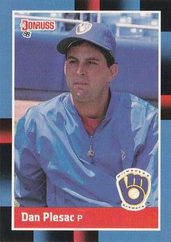 #109 Dan Plesac - Milwaukee Brewers - 1988 Donruss Baseball