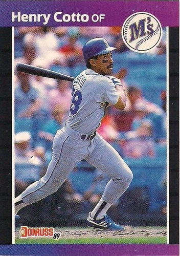 #109 Henry Cotto - Seattle Mariners - 1989 Donruss Baseball