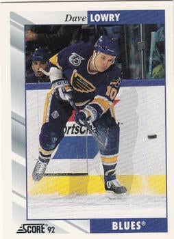 #109 Dave Lowry - St. Louis Blues - 1992-93 Score USA Hockey