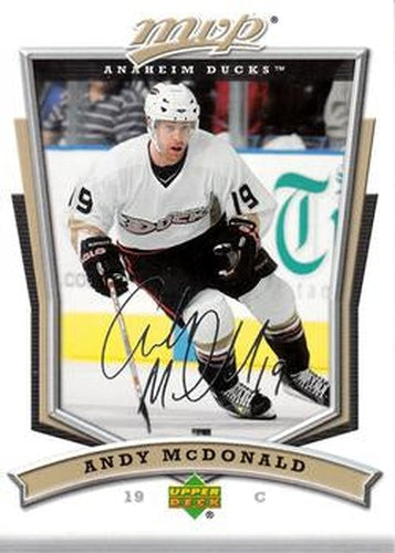 #109 Andy McDonald - Anaheim Ducks - 2007-08 Upper Deck MVP Hockey