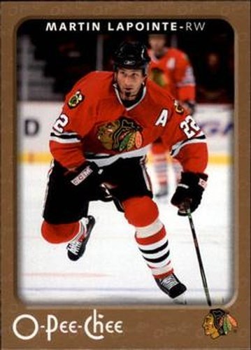 #109 Martin Lapointe - Chicago Blackhawks - 2006-07 O-Pee-Chee Hockey