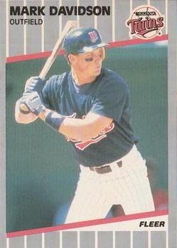 #109 Mark Davidson - Minnesota Twins - 1989 Fleer Baseball