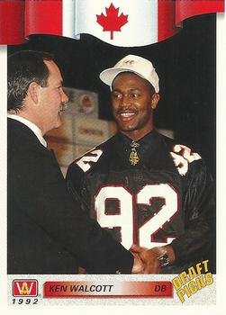 #109 Ken Walcott - Ottawa Rough Riders - 1992 All World CFL Football