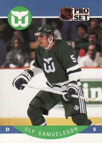 #109 Ulf Samuelsson - Hartford Whalers - 1990-91 Pro Set Hockey