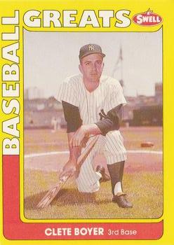 #109 Clete Boyer - New York Yankees - 1991 Swell Baseball Greats
