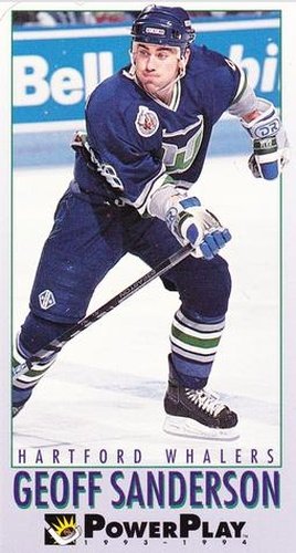#109 Geoff Sanderson - Hartford Whalers - 1993-94 Fleer PowerPlay Hockey