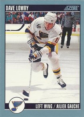 #109 Dave Lowry - St. Louis Blues - 1992-93 Score Canadian Hockey