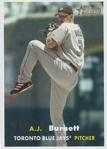 #109 A.J. Burnett - Toronto Blue Jays - 2006 Topps Heritage Baseball