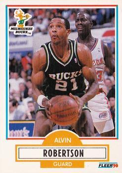 #109 Alvin Robertson - Milwaukee Bucks - 1990-91 Fleer Basketball