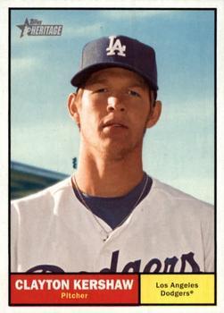 #109 Clayton Kershaw - Los Angeles Dodgers - 2010 Topps Heritage Baseball