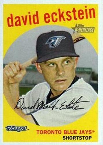 #109 David Eckstein - Toronto Blue Jays - 2008 Topps Heritage Baseball