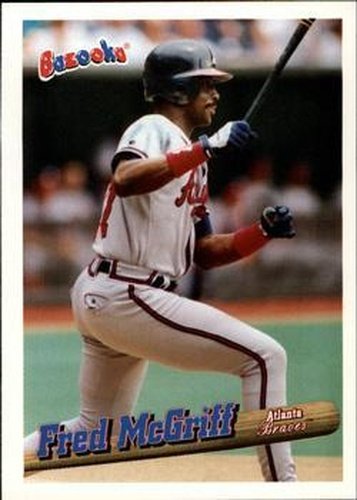 #109 Fred McGriff - Atlanta Braves - 1996 Bazooka Baseball