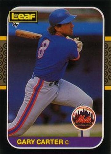 #109 Gary Carter - New York Mets - 1987 Leaf Baseball
