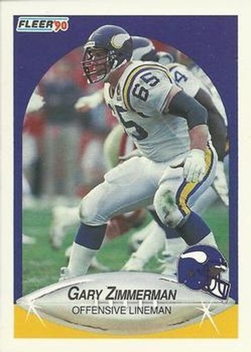 #109 Gary Zimmerman - Minnesota Vikings - 1990 Fleer Football