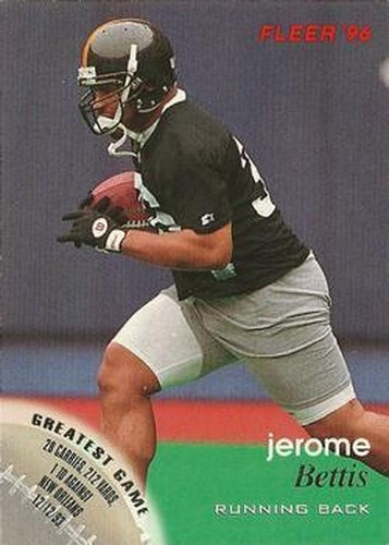 #109 Jerome Bettis - Pittsburgh Steelers - 1996 Fleer Football