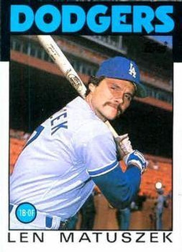 #109 Len Matuszek - Los Angeles Dodgers - 1986 Topps Baseball