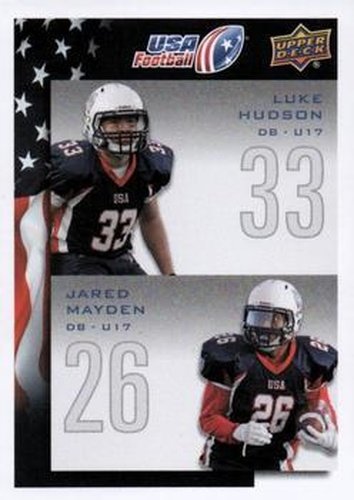 #109 Luke Hudson / Jared Mayden - USA - 2014 Upper Deck USA Football