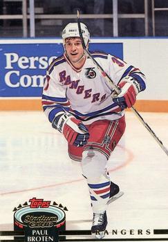 #109 Paul Broten - New York Rangers - 1992-93 Stadium Club Hockey