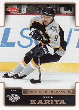 #109 Paul Kariya - Nashville Predators - 2006-07 Fleer Hockey