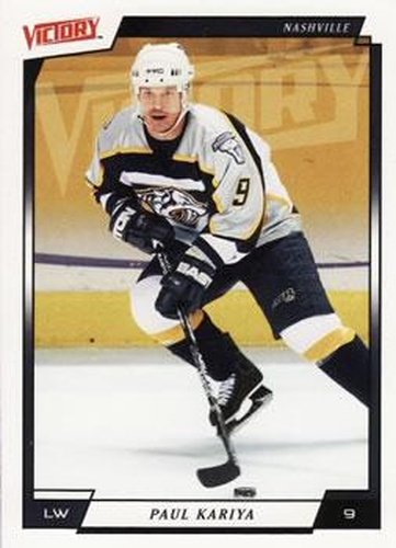 #109 Paul Kariya - Nashville Predators - 2006-07 Upper Deck Victory Hockey
