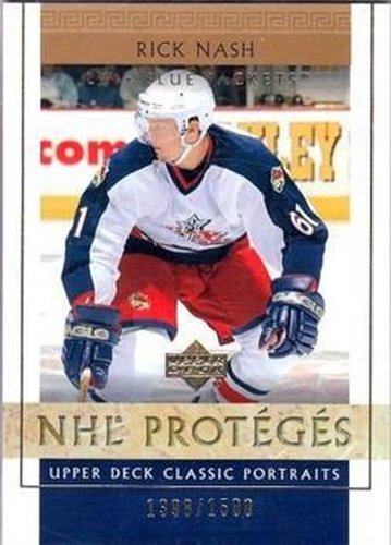 #109 Rick Nash - Columbus Blue Jackets - 2002-03 Upper Deck Classic Portraits Hockey