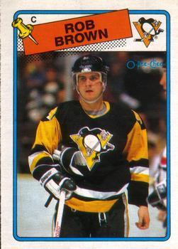 #109 Rob Brown - Pittsburgh Penguins - 1988-89 O-Pee-Chee Hockey