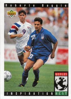 #109 Roberto Baggio - Italy - 1993 Upper Deck World Cup Preview English/Spanish Soccer