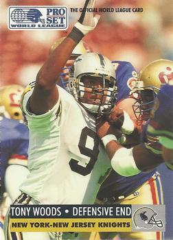 #109 Tony Woods - NY NJ Knights - 1991 Pro Set WLAF Football