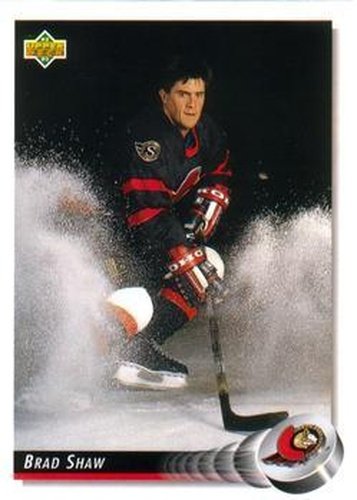 #109 Brad Shaw - Ottawa Senators - 1992-93 Upper Deck Hockey