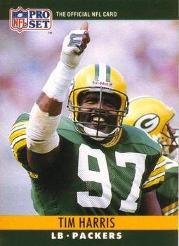 #109 Tim Harris - Green Bay Packers - 1990 Pro Set Football