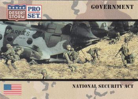 #109 National Security Act - 1991 Pro Set Desert Storm