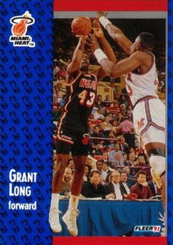 #109 Grant Long - Miami Heat - 1991-92 Fleer Basketball