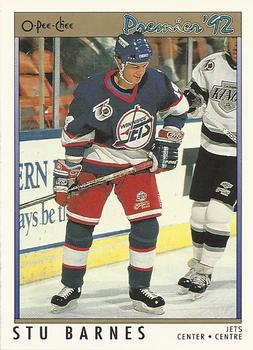 #109 Stu Barnes - Winnipeg Jets - 1991-92 O-Pee-Chee Premier Hockey